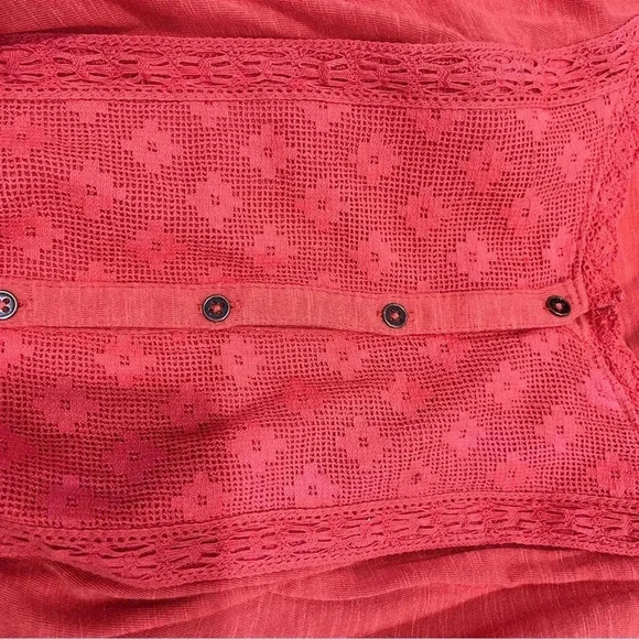 Style and Co XXL Button front long bell sleeve blouse shirt w lace overlay - Picture 8 of 8